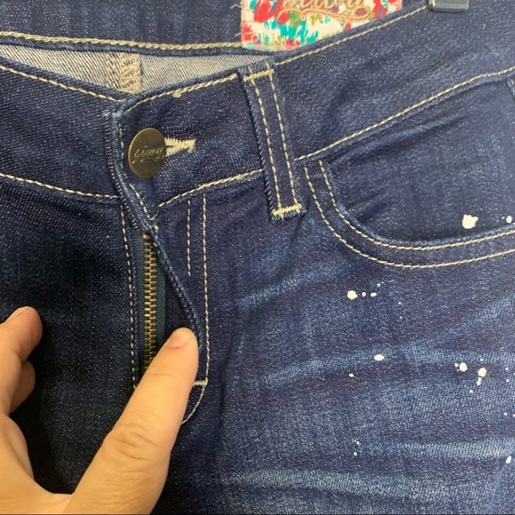 NEW* Siwy Dark Wash Muse Paint Drip Spatter Hannah Skinny Jeans - Picture 6 of 12